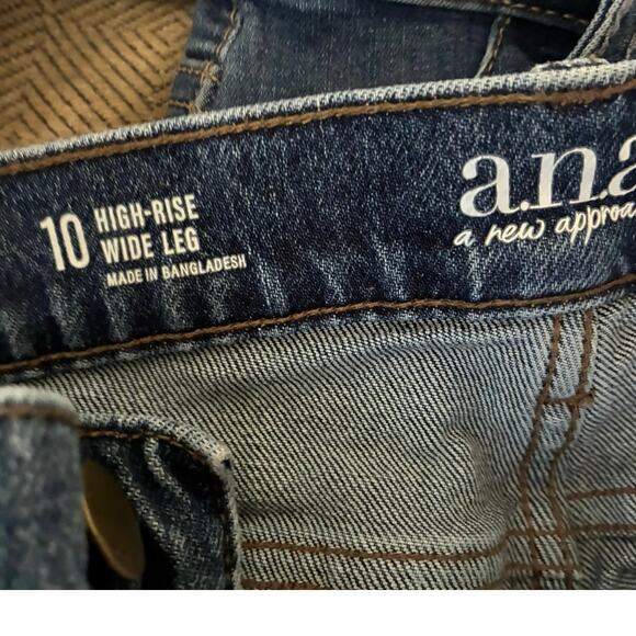 ANA WIDE LEG JEANS WOMEN 10 CASUAL VINTAGE COZYCORE 90S STYLE - Picture 3 of 3